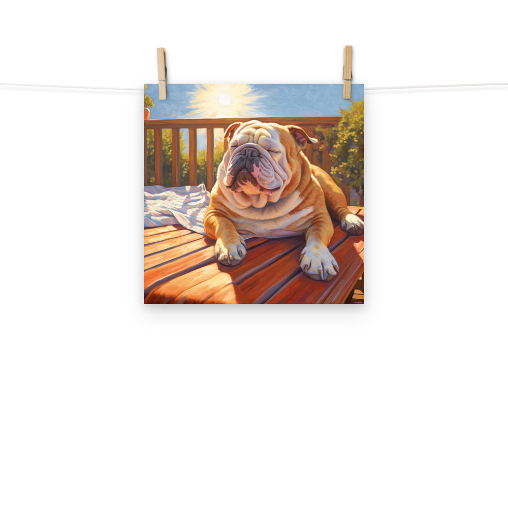 Bulldog Photo paper poster - PosterfyAI.com