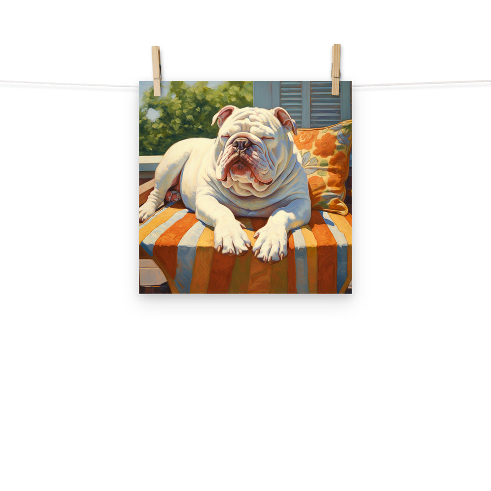 Bulldog Photo paper poster - PosterfyAI.com