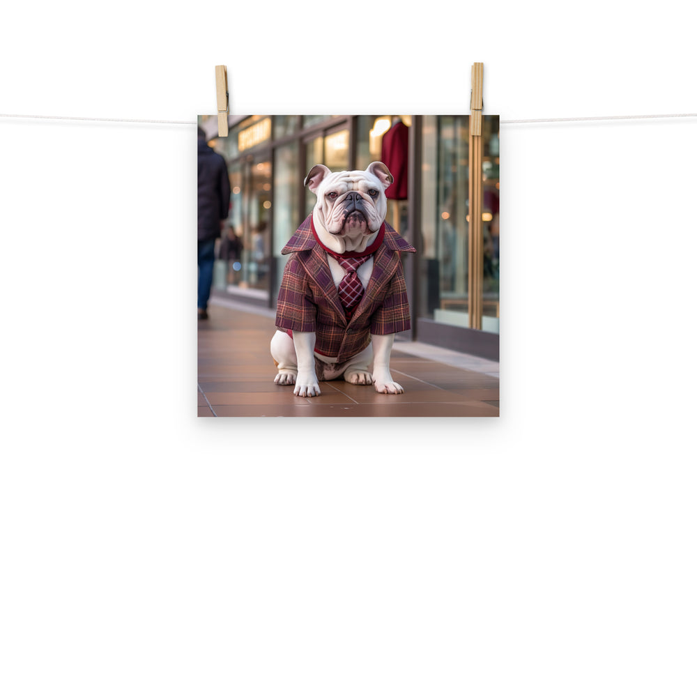 Bulldog Photo paper poster - PosterfyAI.com