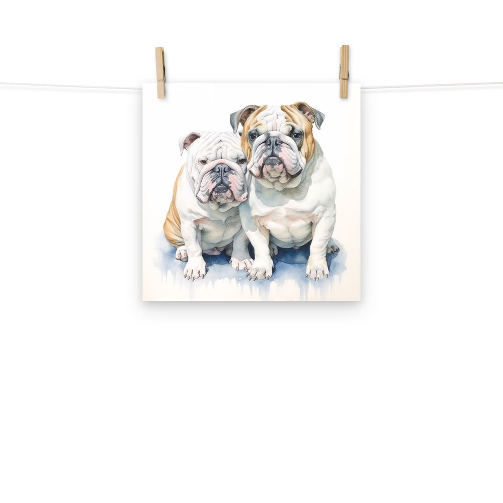 Bulldog Photo paper poster - PosterfyAI.com