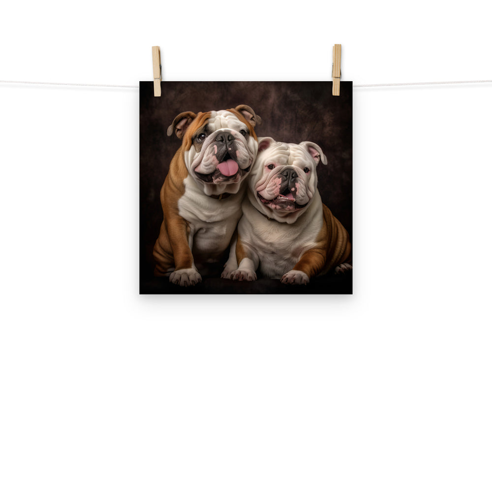 Bulldog Photo paper poster - PosterfyAI.com
