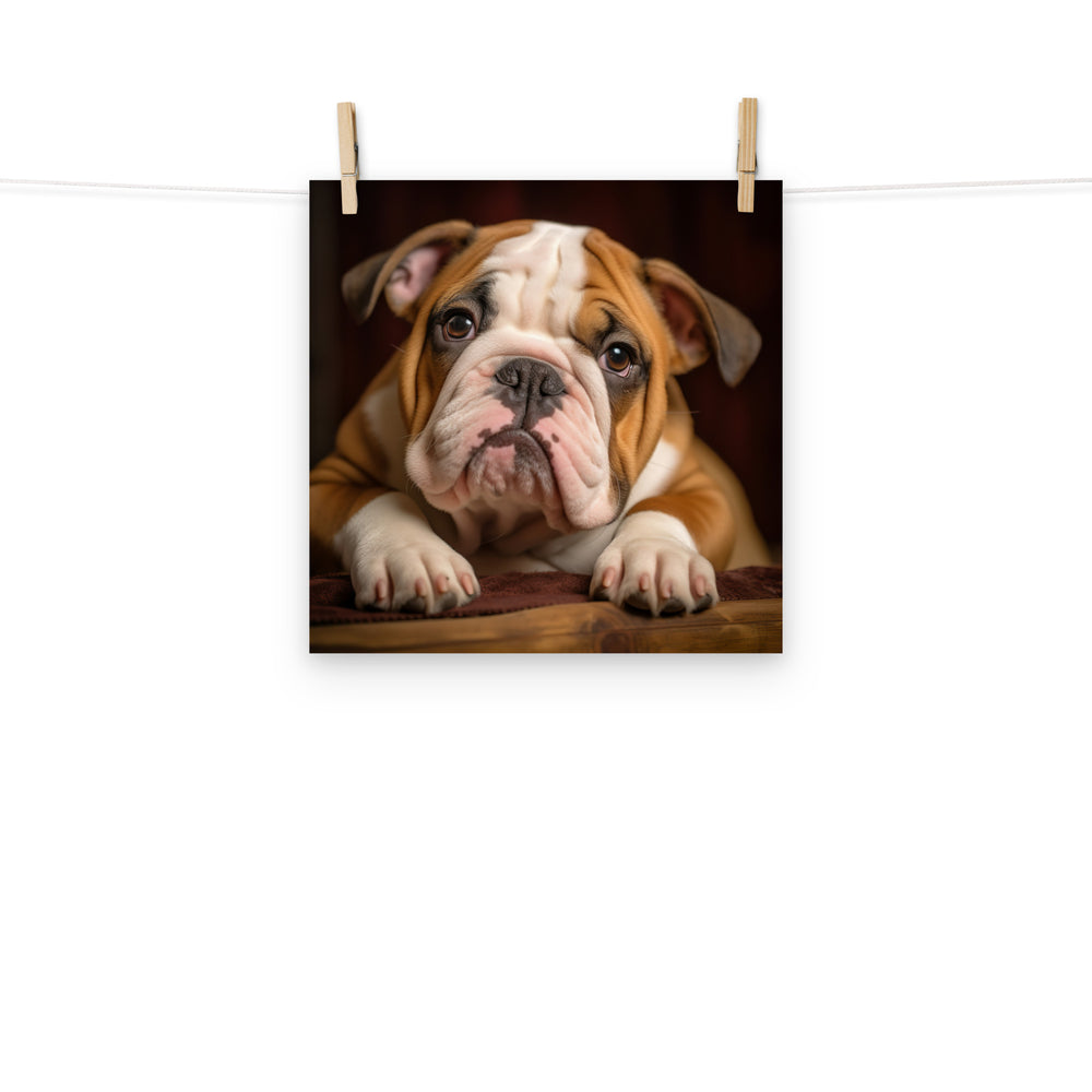 Bulldog Photo paper poster - PosterfyAI.com