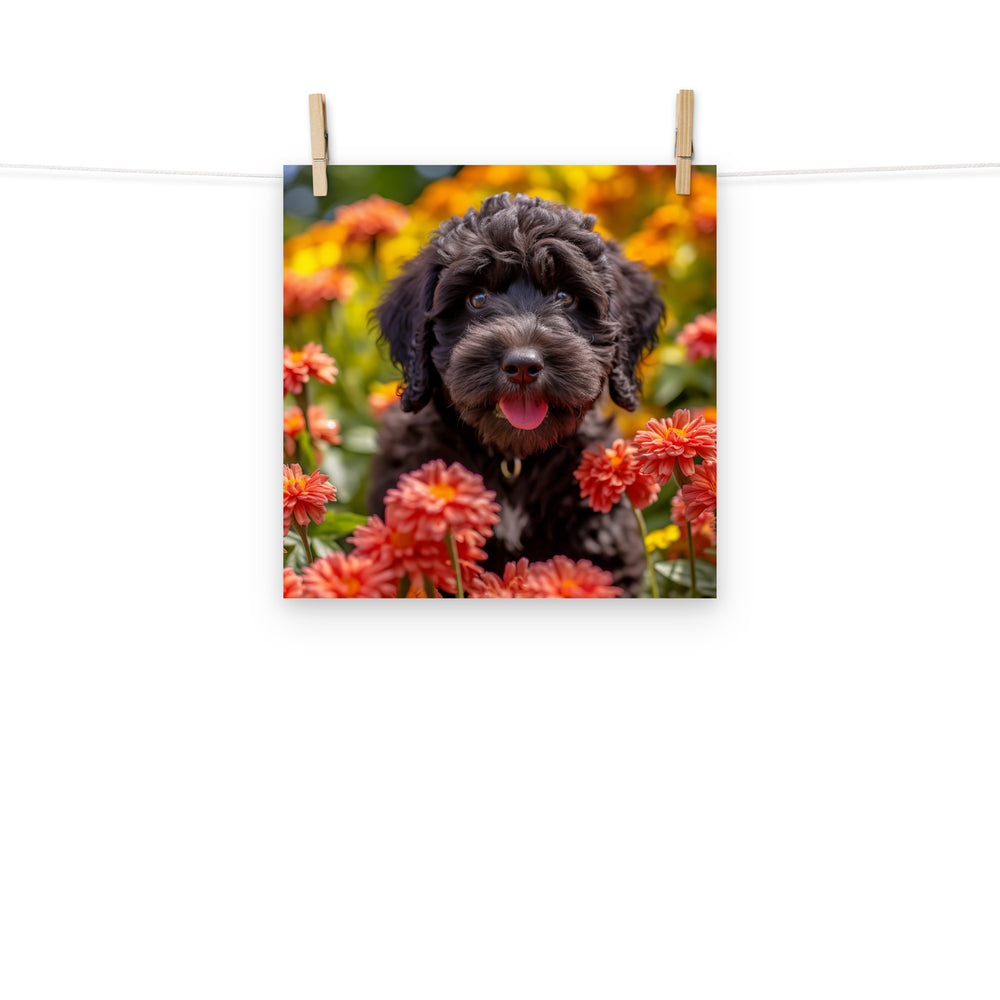 Portuguese Water Dog Photo paper poster - PosterfyAI.com