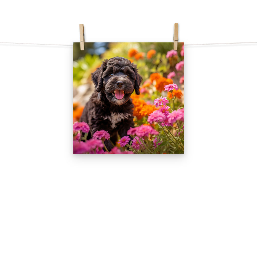 Portuguese Water Dog Photo paper poster - PosterfyAI.com
