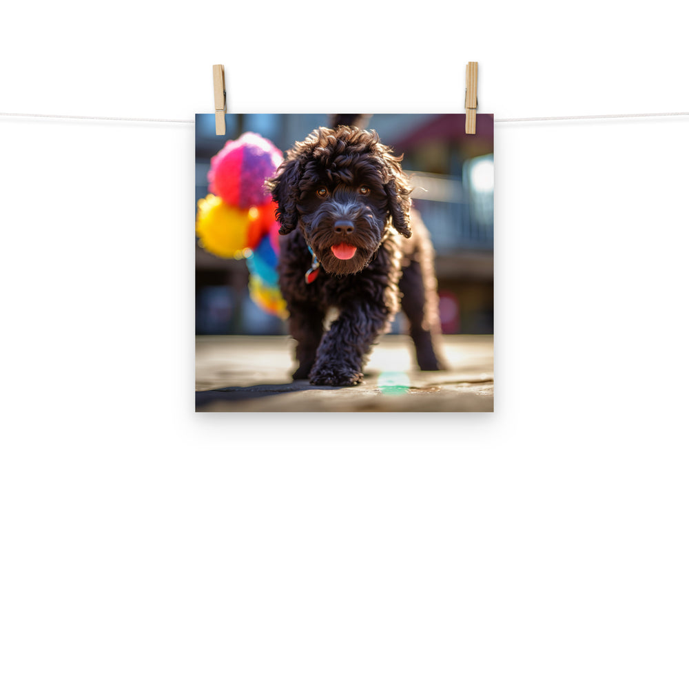 Portuguese Water Dog Photo paper poster - PosterfyAI.com
