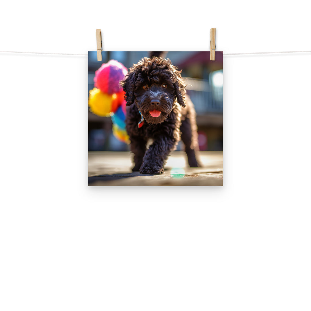 Portuguese Water Dog Photo paper poster - PosterfyAI.com