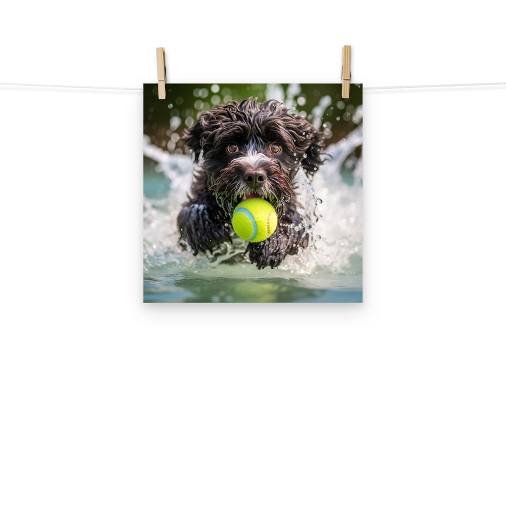 Portuguese Water Dog Photo paper poster - PosterfyAI.com