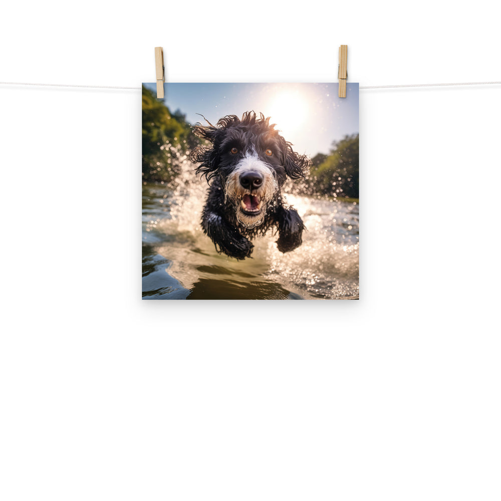 Portuguese Water Dog Photo paper poster - PosterfyAI.com