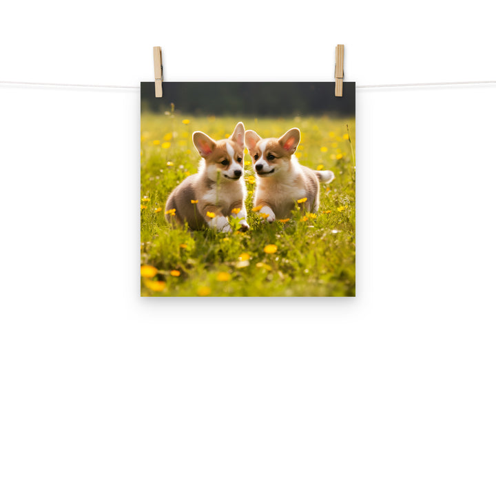 Welsh Corgi Photo paper poster - PosterfyAI.com