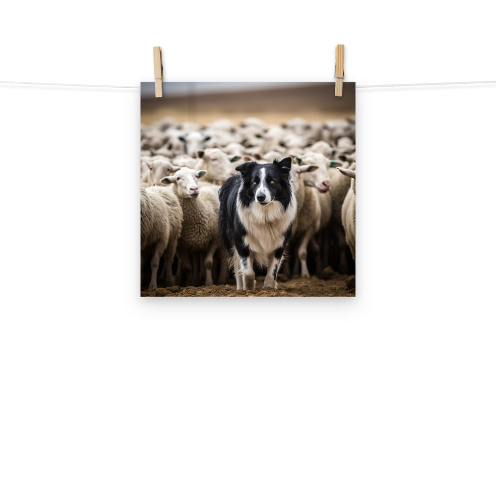 Border Collie Photo paper poster - PosterfyAI.com