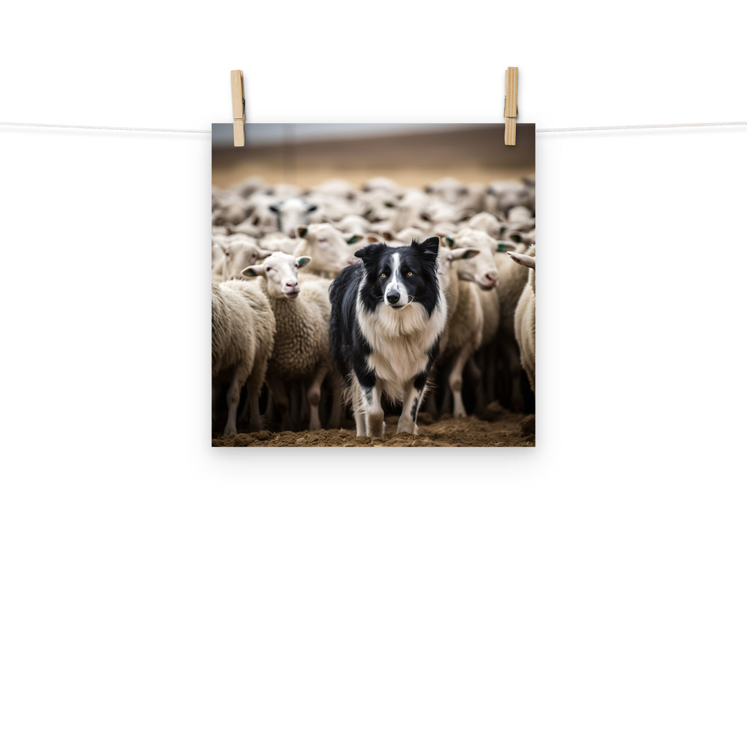 Border Collie Photo paper poster - PosterfyAI.com