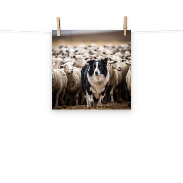 Border Collie Photo paper poster - PosterfyAI.com