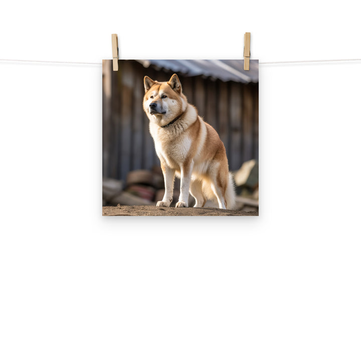 Akita Photo paper poster - PosterfyAI.com