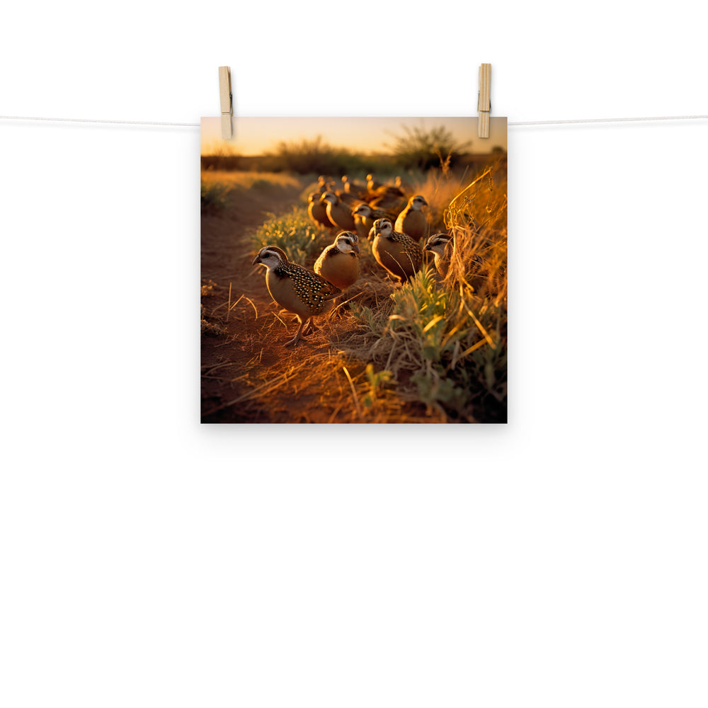 Quail Photo paper poster - PosterfyAI.com