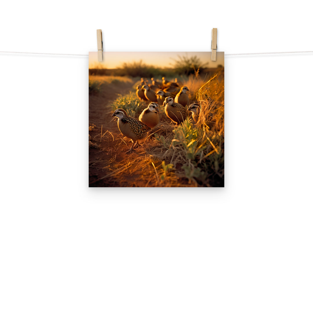 Quail Photo paper poster - PosterfyAI.com