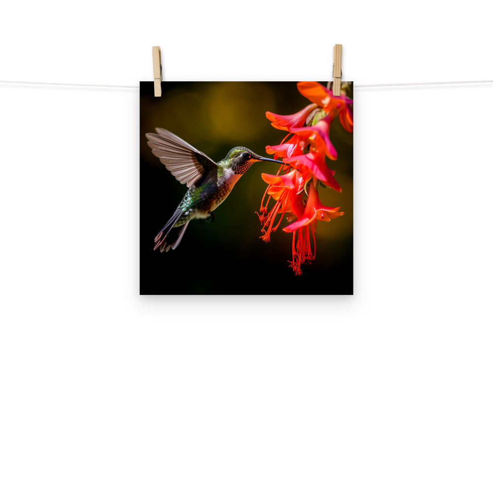 Hummingbird Photo paper poster - PosterfyAI.com