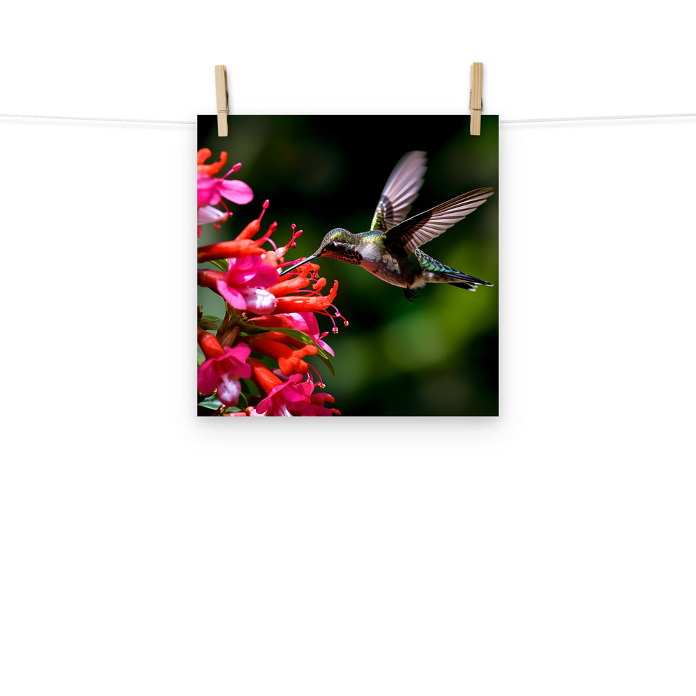 Hummingbird Photo paper poster - PosterfyAI.com