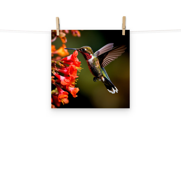 Hummingbird Photo paper poster - PosterfyAI.com