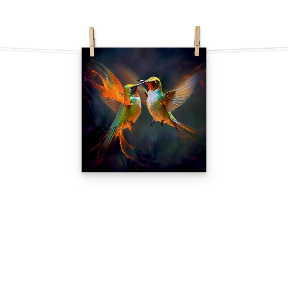 Hummingbird Photo paper poster - PosterfyAI.com