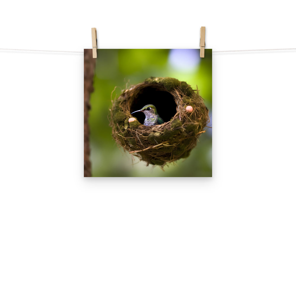 Hummingbird Photo paper poster - PosterfyAI.com