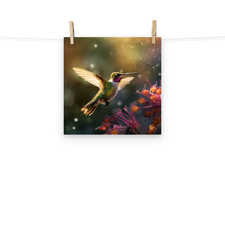 Hummingbird Photo paper poster - PosterfyAI.com