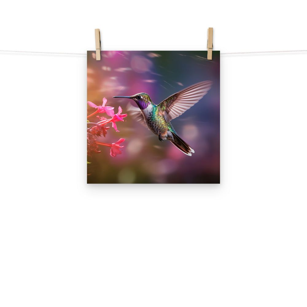 Hummingbird Photo paper poster - PosterfyAI.com