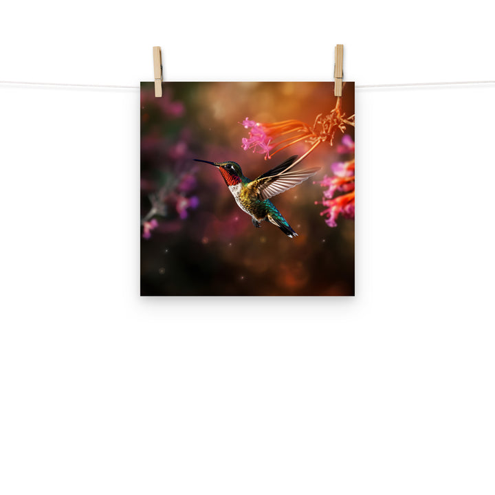 Hummingbird Photo paper poster - PosterfyAI.com