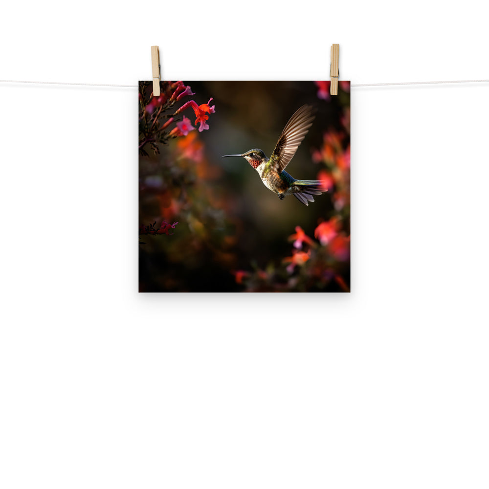 Hummingbird Photo paper poster - PosterfyAI.com