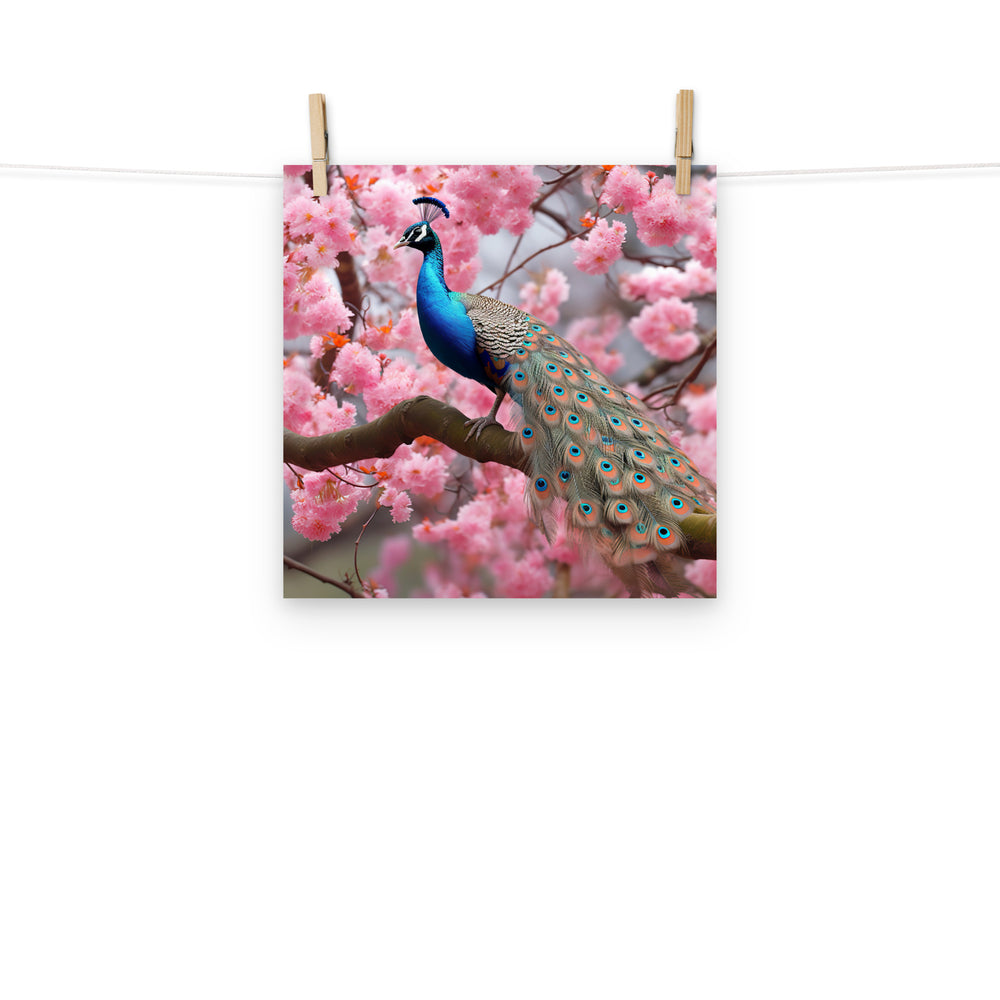 Peacock Photo paper poster - PosterfyAI.com