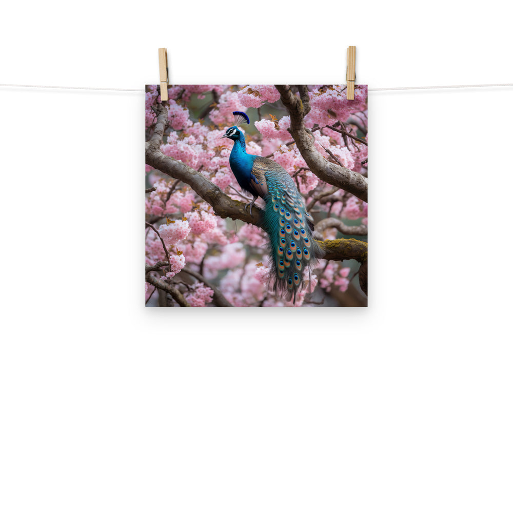 Peacock Photo paper poster - PosterfyAI.com