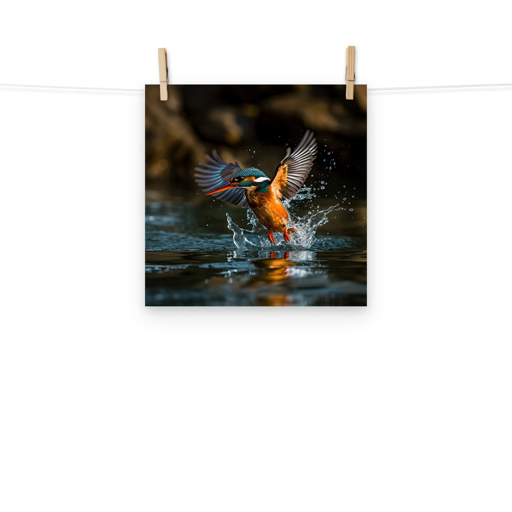 Kingfisher Photo paper poster - PosterfyAI.com