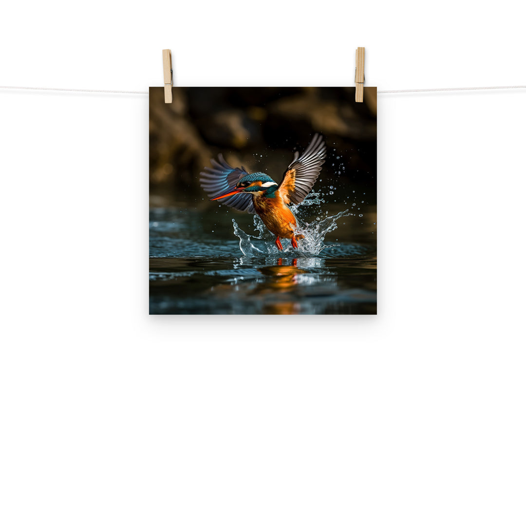 Kingfisher Photo paper poster - PosterfyAI.com
