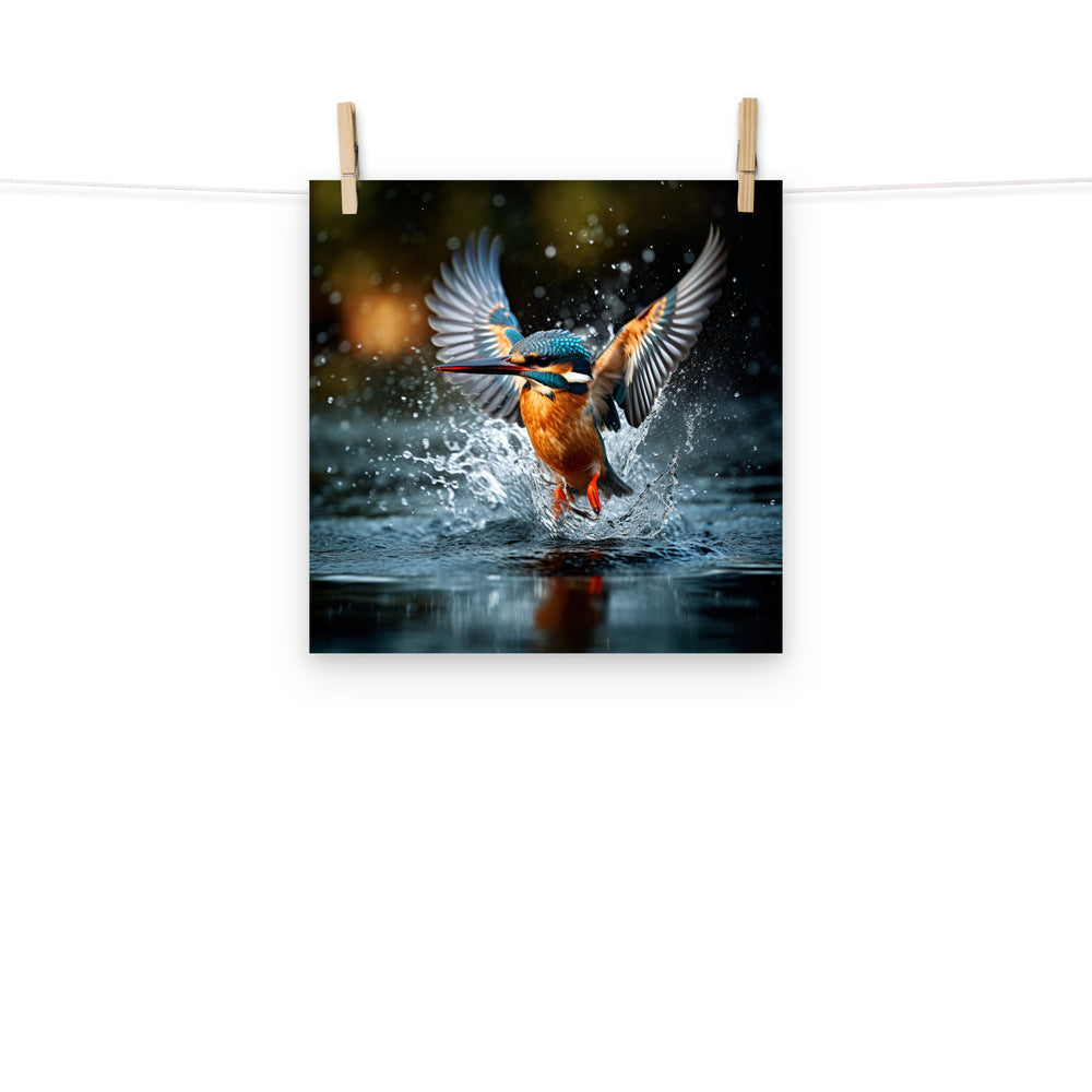 Kingfisher Photo paper poster - PosterfyAI.com