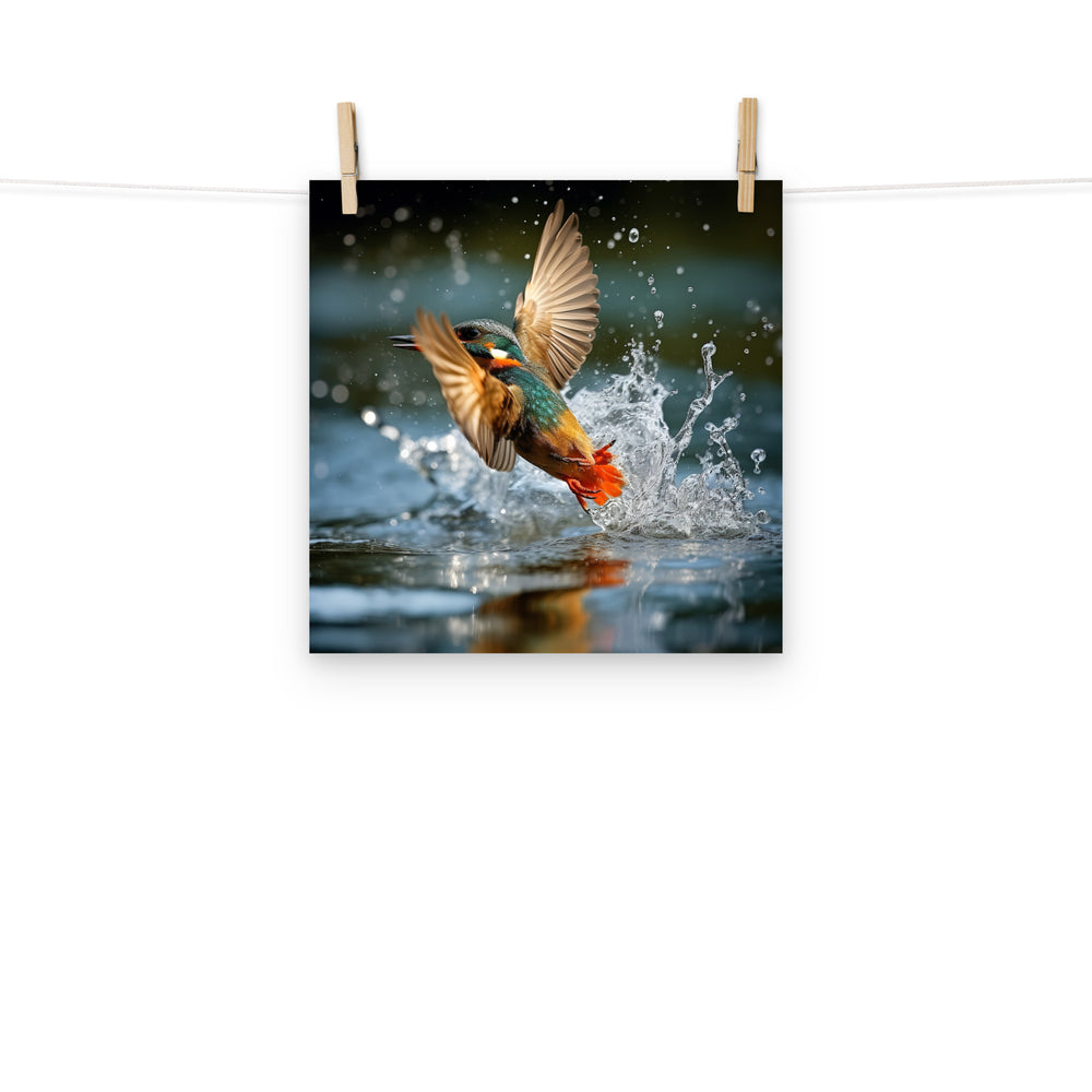 Kingfisher Photo paper poster - PosterfyAI.com