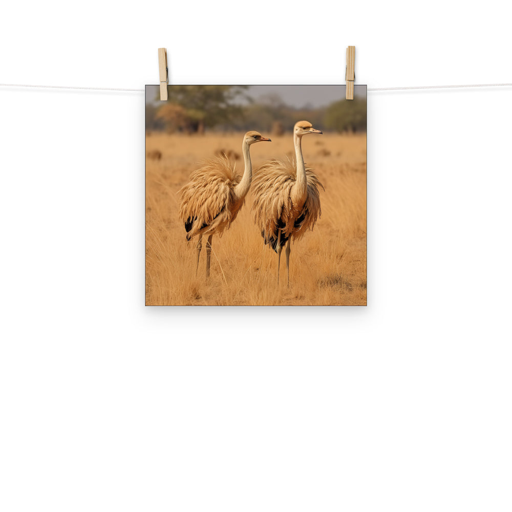 Ostrich Photo paper poster - PosterfyAI.com