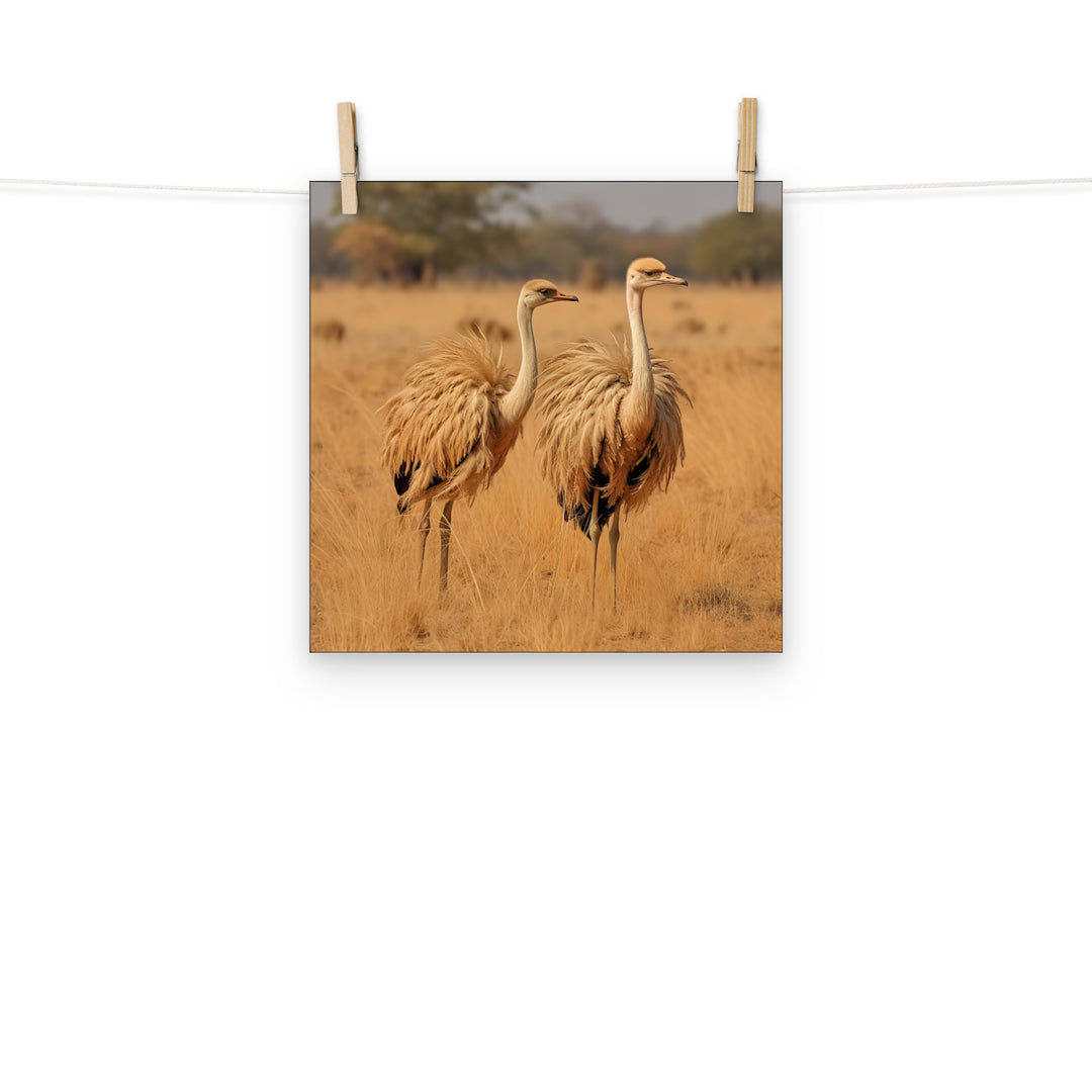 Ostrich Photo paper poster - PosterfyAI.com