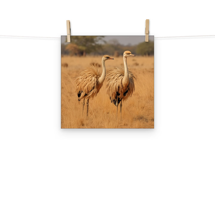Ostrich Photo paper poster - PosterfyAI.com