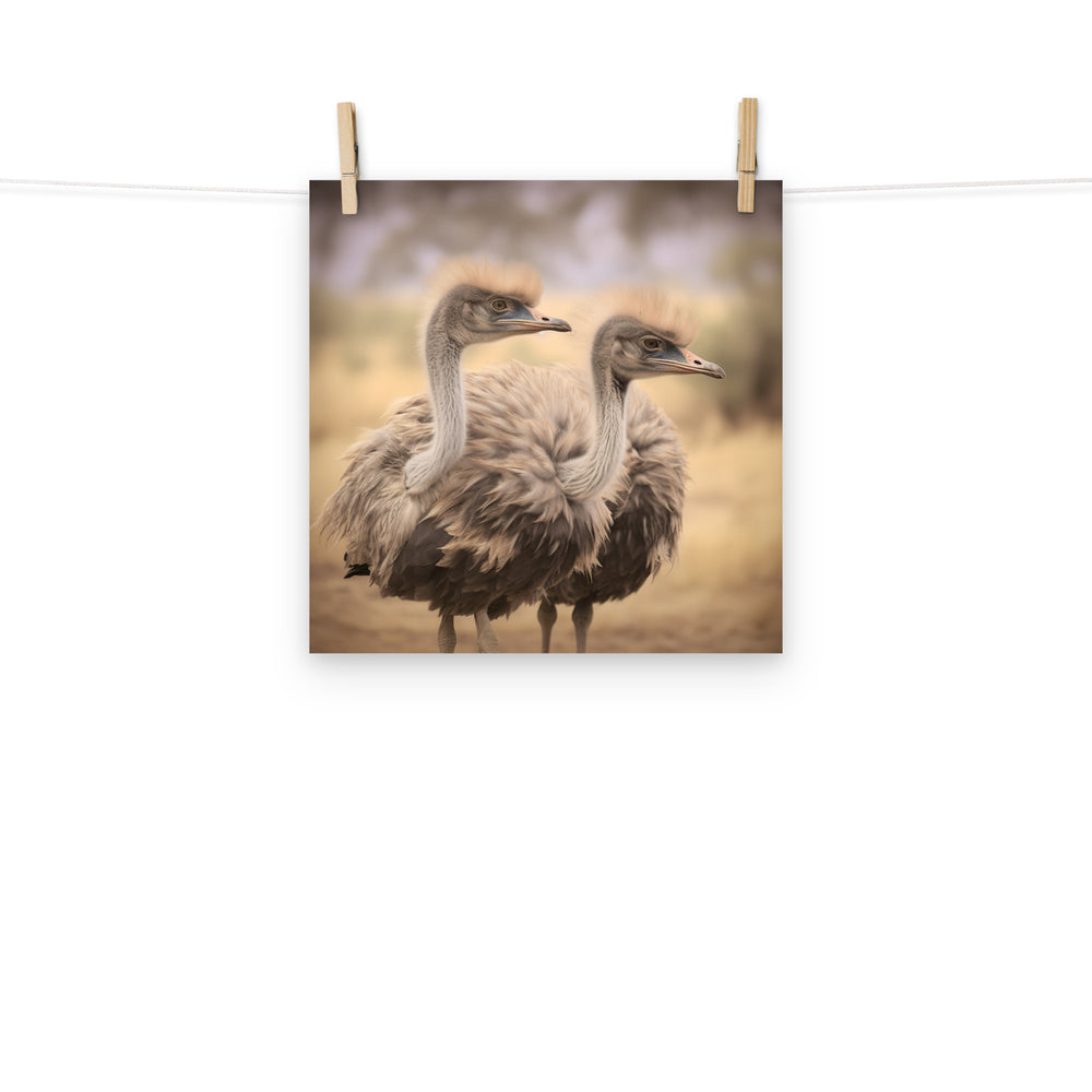 Ostrich Photo paper poster - PosterfyAI.com