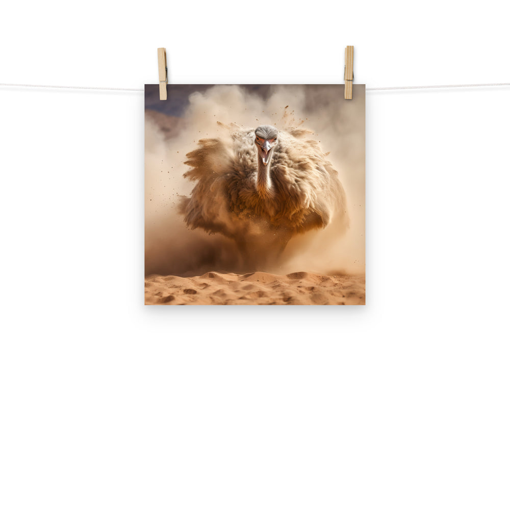 Ostrich Photo paper poster - PosterfyAI.com