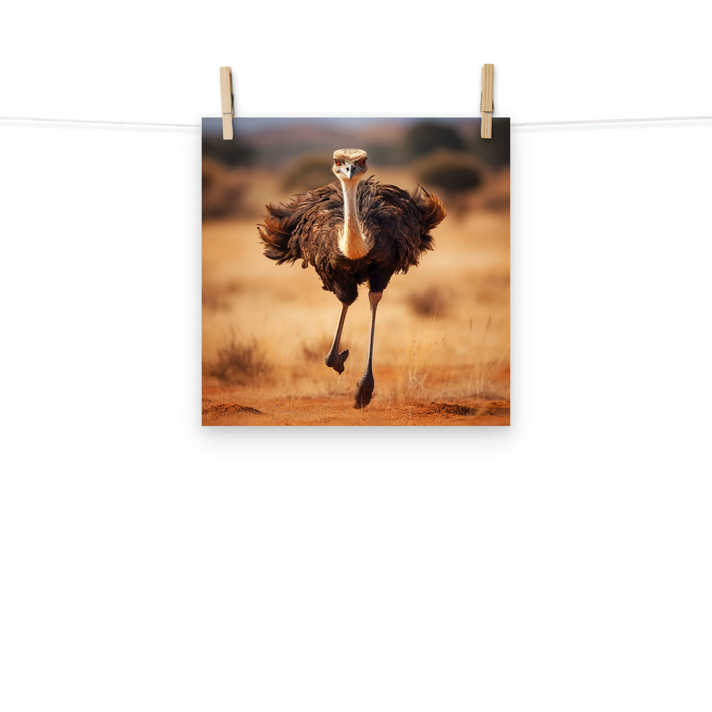 Ostrich Photo paper poster - PosterfyAI.com