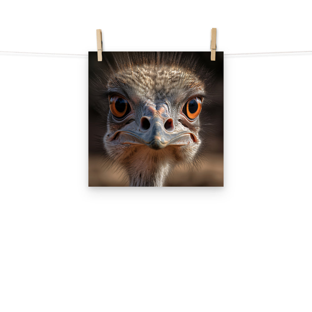 Ostrich Photo paper poster - PosterfyAI.com