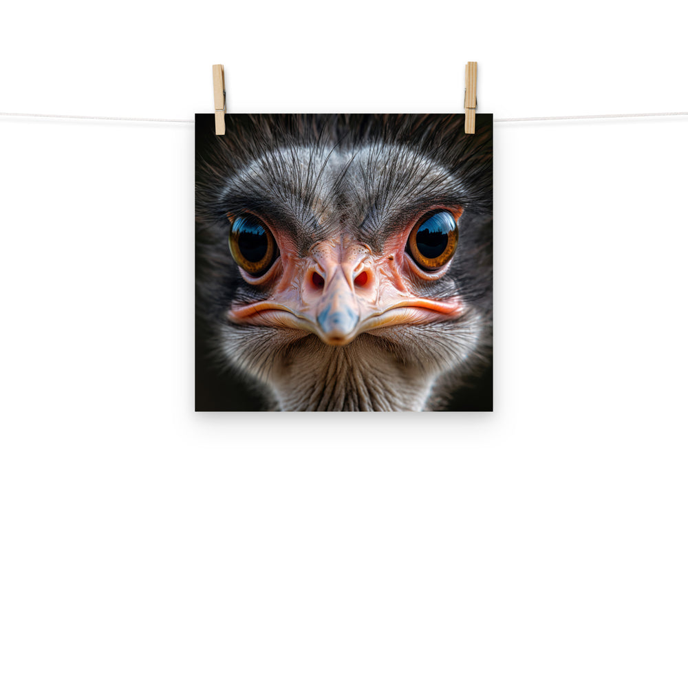 Ostrich Photo paper poster - PosterfyAI.com