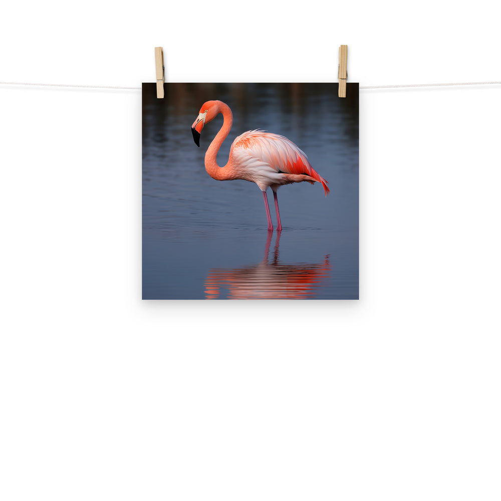 Flamingo Photo paper poster - PosterfyAI.com