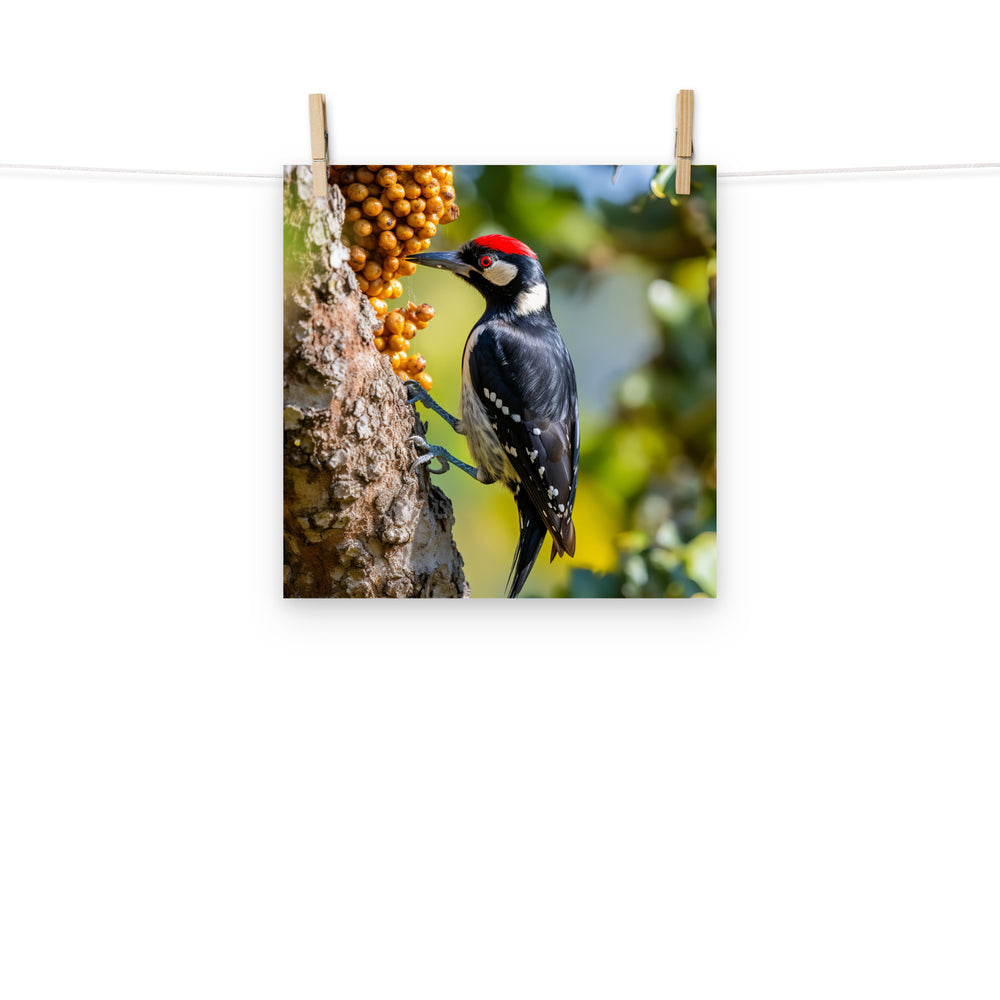 Woodpecker Photo paper poster - PosterfyAI.com