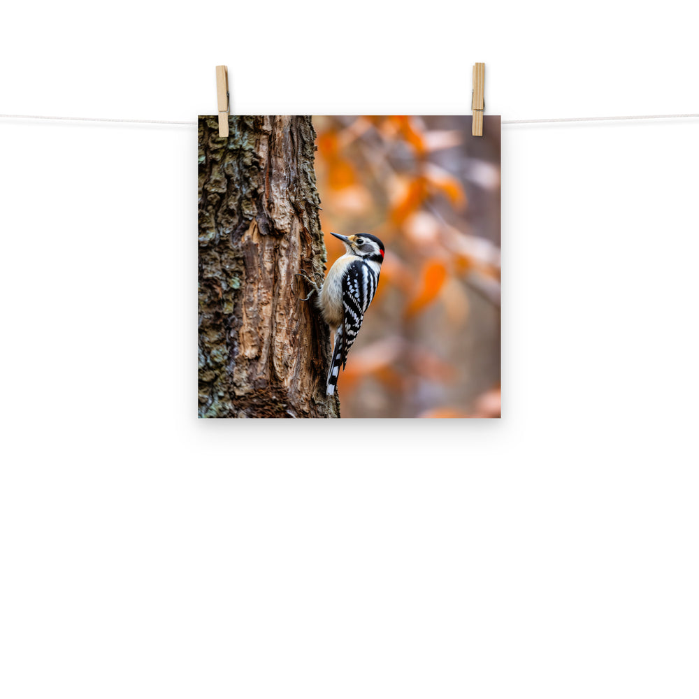 Woodpecker Photo paper poster - PosterfyAI.com