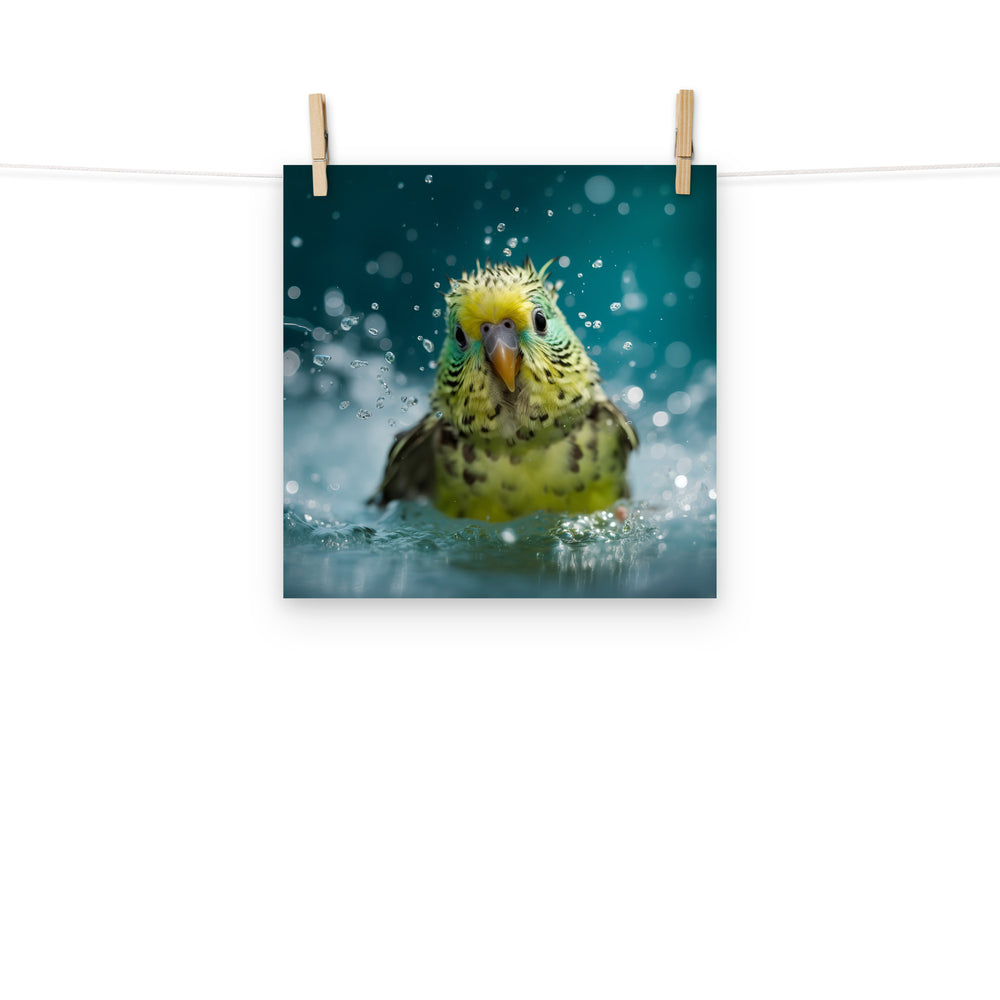 Budgerigar Photo paper poster - PosterfyAI.com