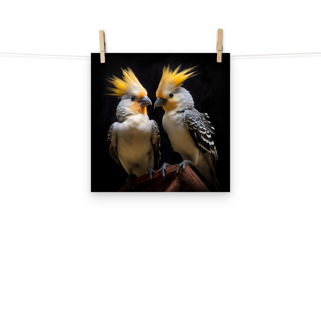 Cockatiels Photo paper poster - PosterfyAI.com