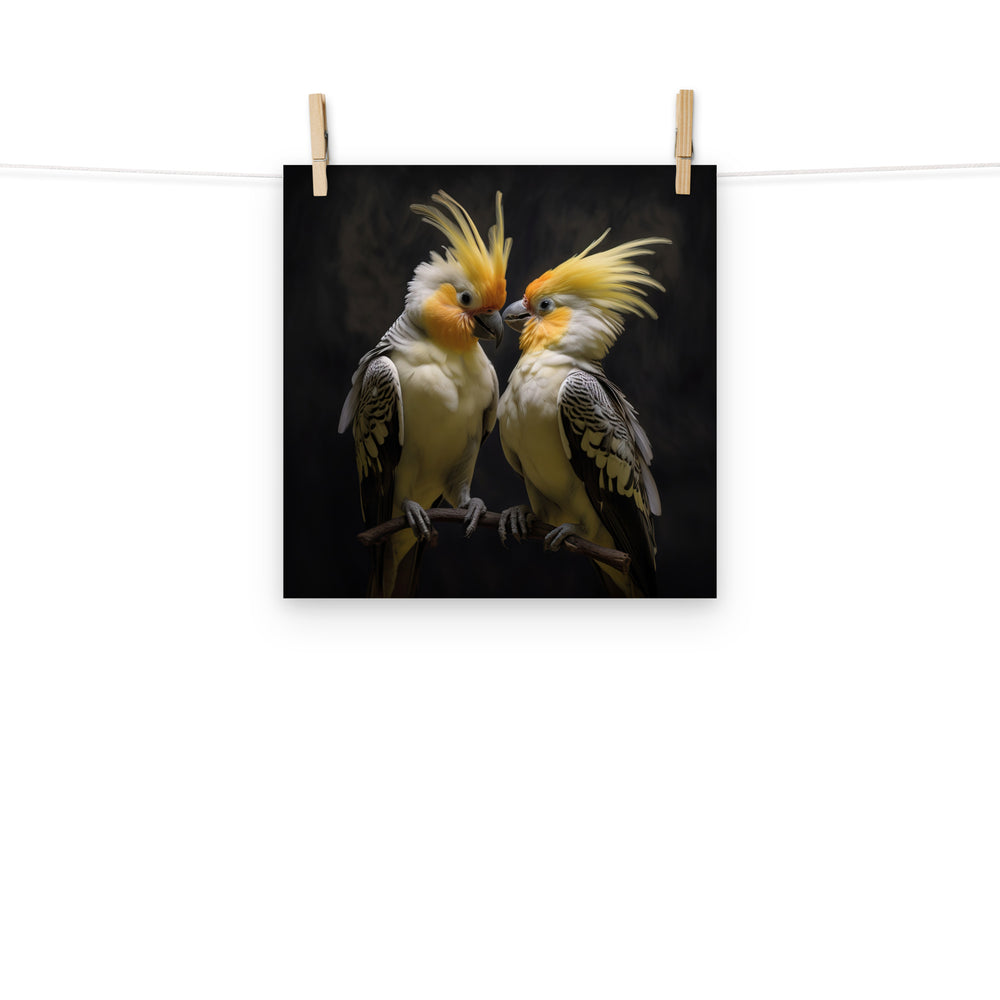 Cockatiels Photo paper poster - PosterfyAI.com