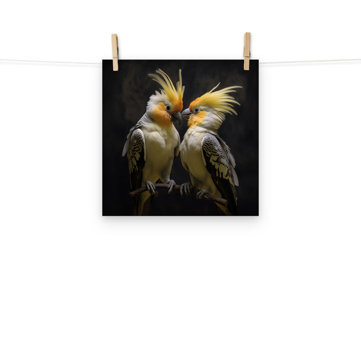 Cockatiels Photo paper poster - PosterfyAI.com