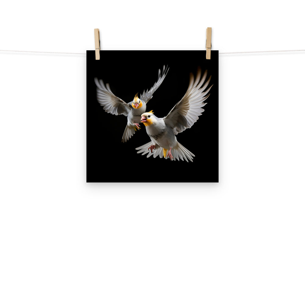 Cockatiels Photo paper poster - PosterfyAI.com
